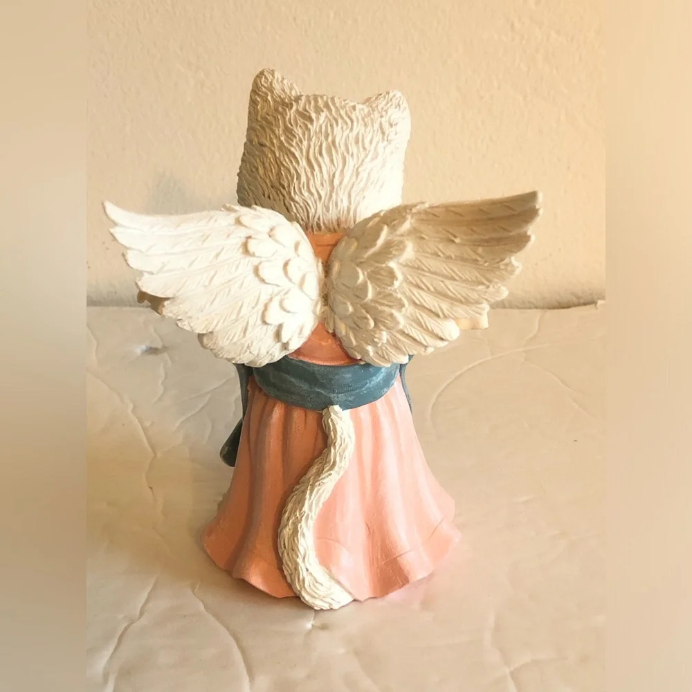 Hawthorne Village Purr-fect Christmas Pageant Cat Figurine Purr-fect Angel #2808